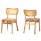 Baxton Studio Tadeo Mid-Century Modern Oak Brown Finished Wood and Rattan 2-Piece Dining Chair Set 239-2PC-13415-ZORO - alternate 1